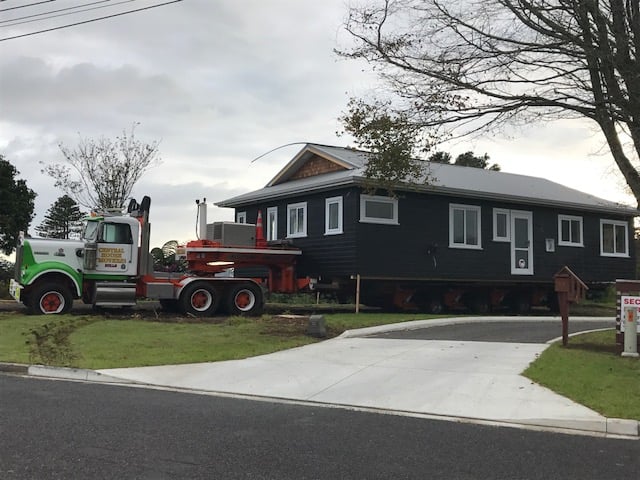 Home being delivered on site