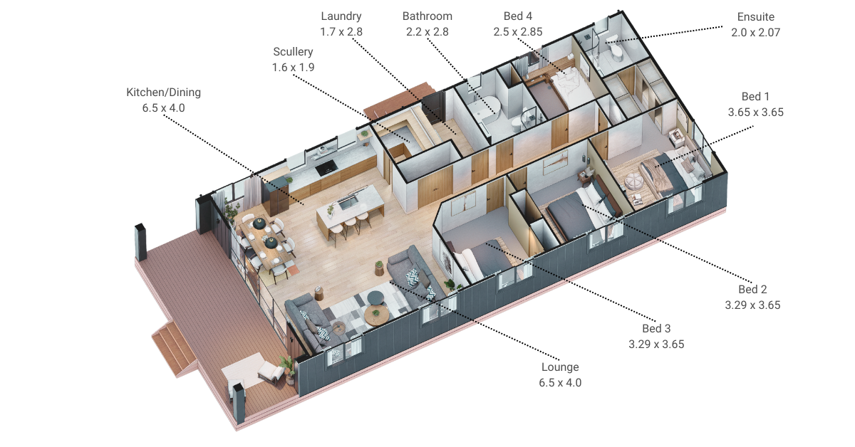 Okato 4 3D Plan