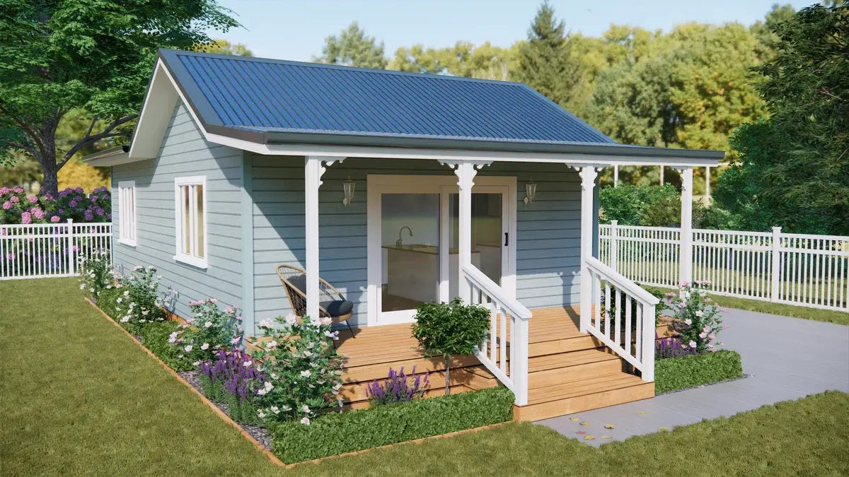 Villa - Villa Style Roof - Light blue